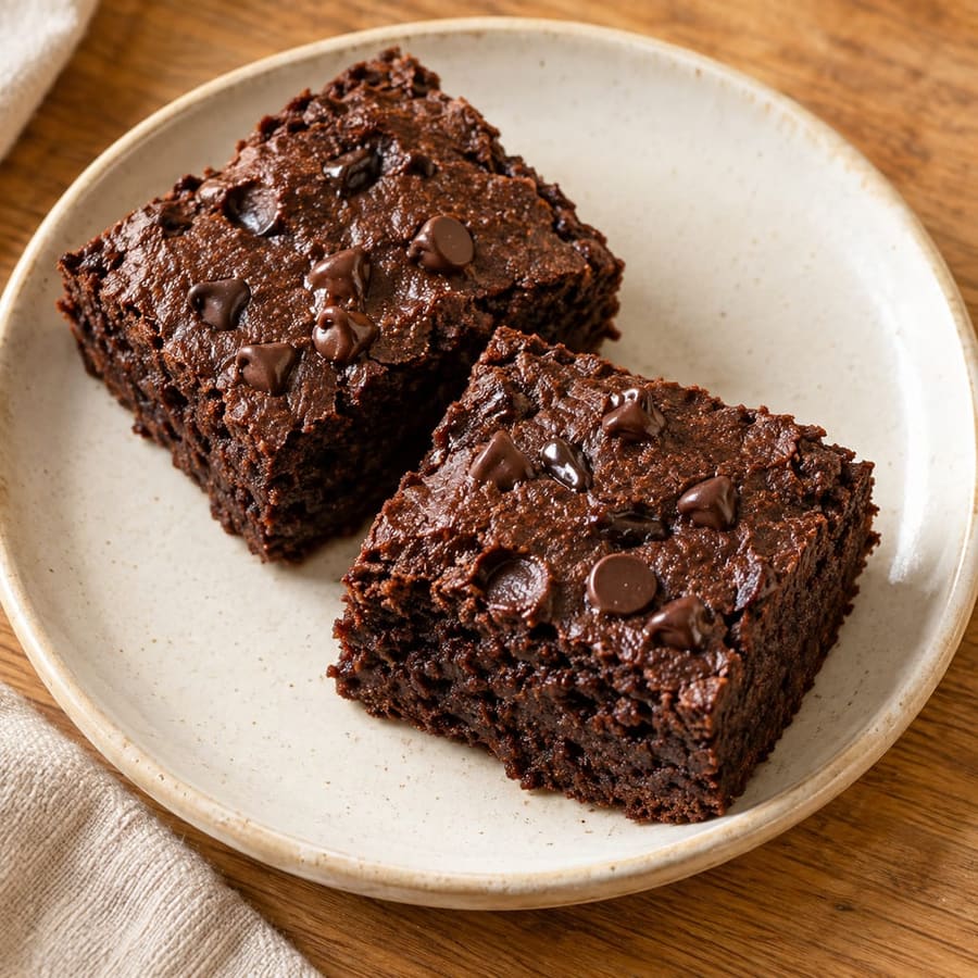 Apple and cocoa microwave brownie