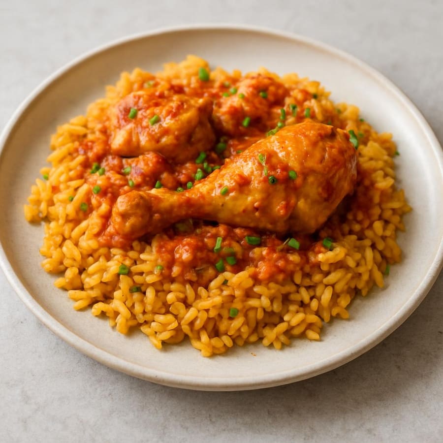 Reis mit Hähnchen