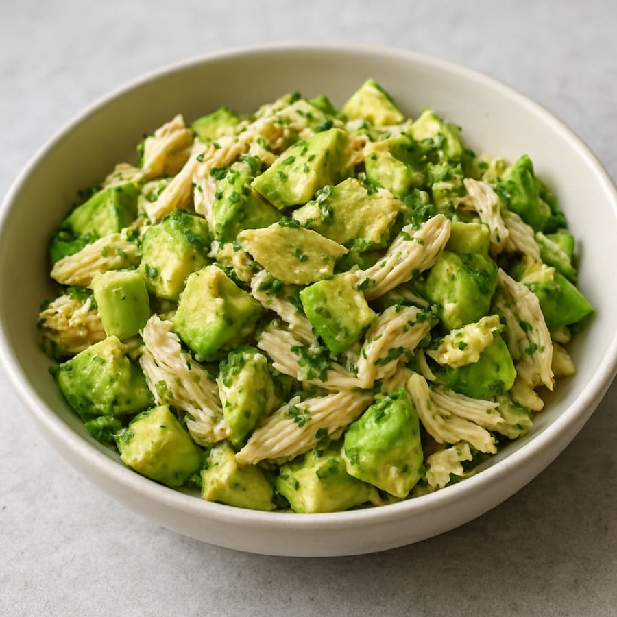 Avocado-Hähnchensalat