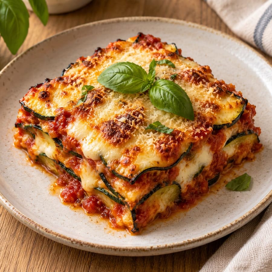 Zucchini-Lasagne mit Rind