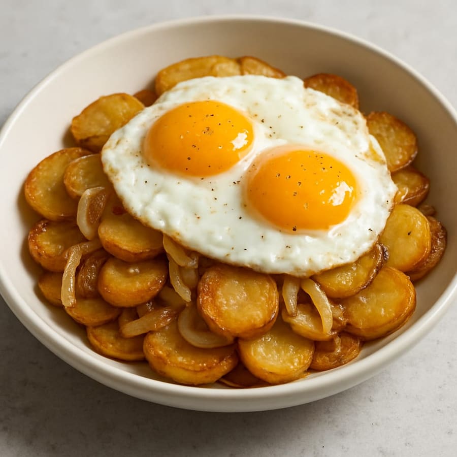 Bratkartoffeln mit Spiegelei