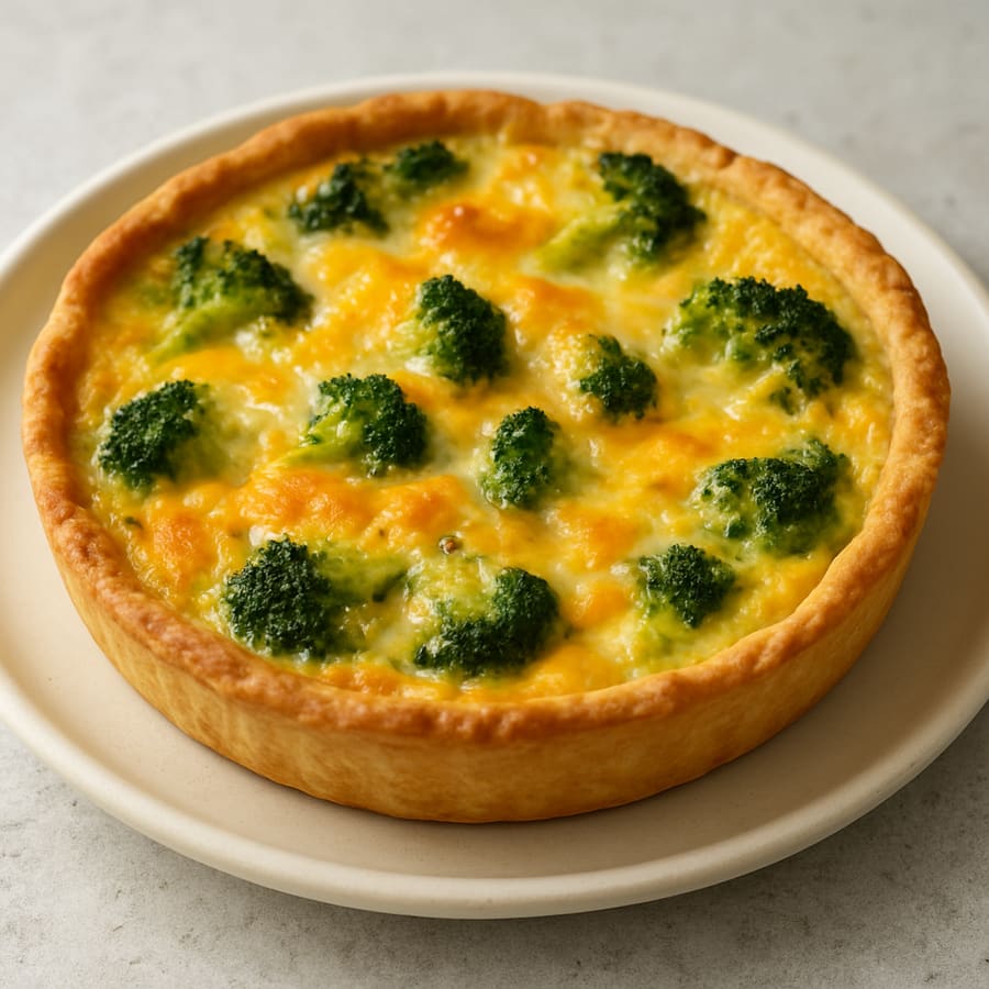 Brokkoli-Cheddar-Quiche