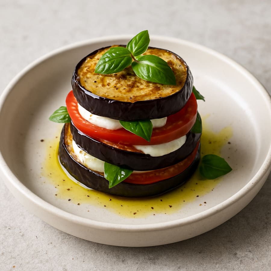 Caprese Eggplant Stack