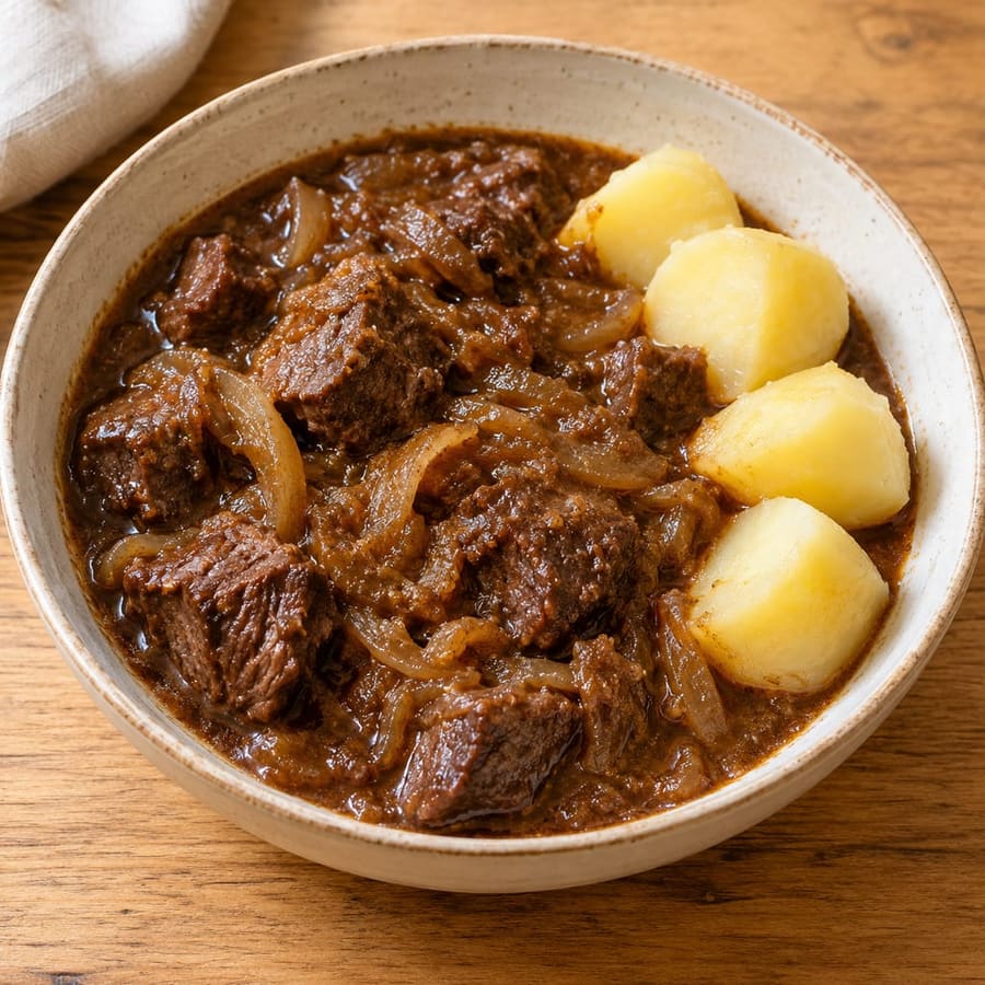 Flämischer Rindfleischeintopf mit Bier (Carbonnade)