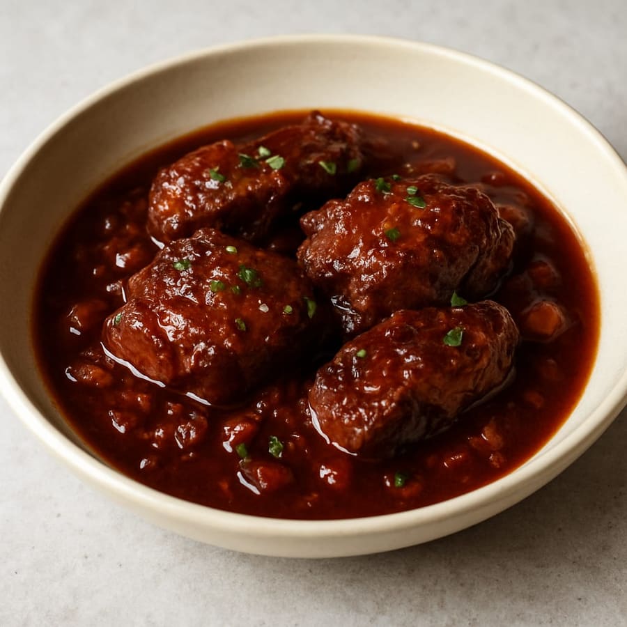 Carrilleras de cerdo al vino tinto