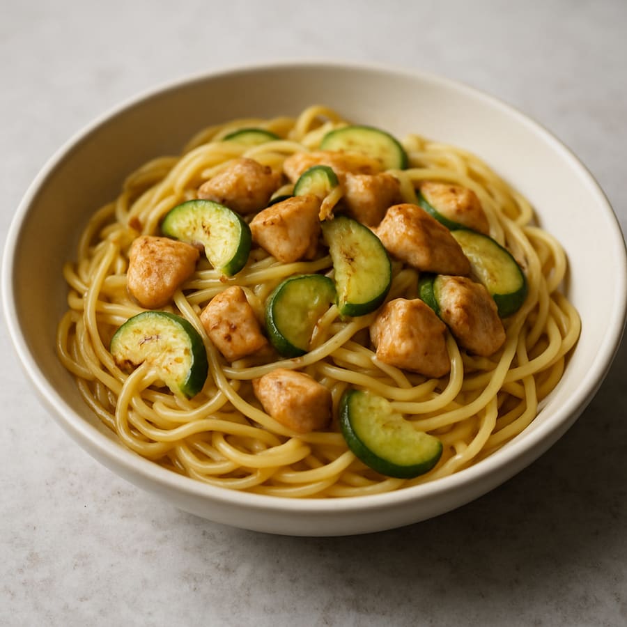 Hähnchen-Zucchini-Pasta