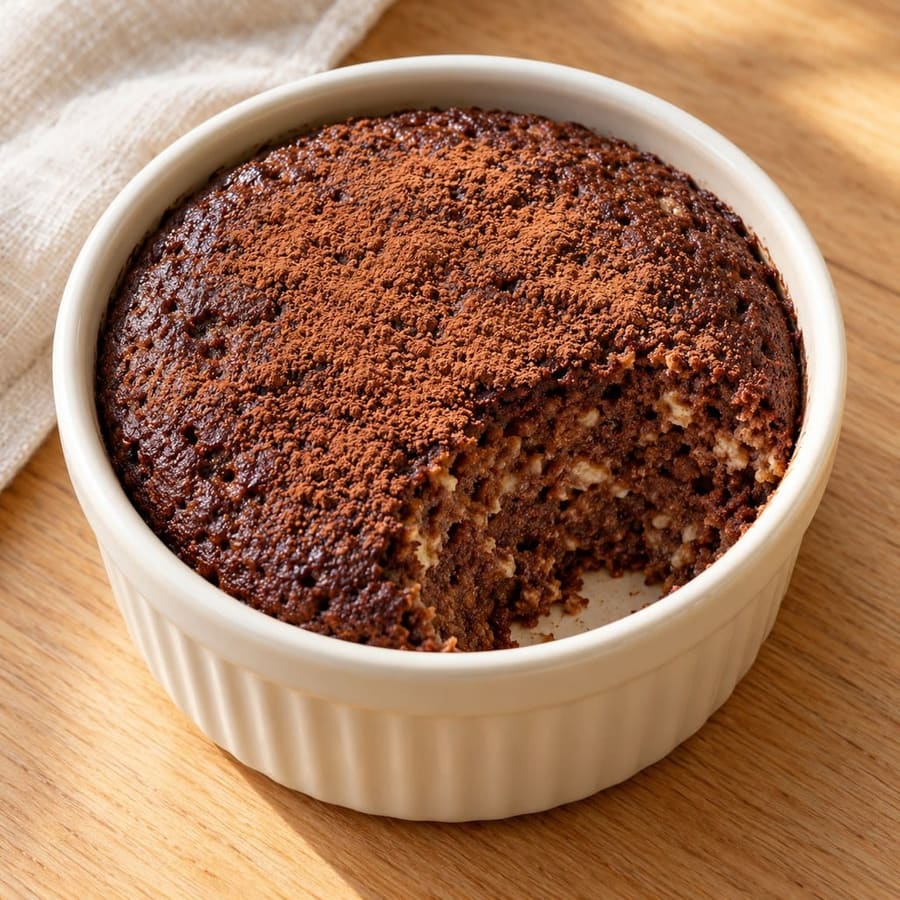 Tortino da colazione al cacao e fiocchi di latte