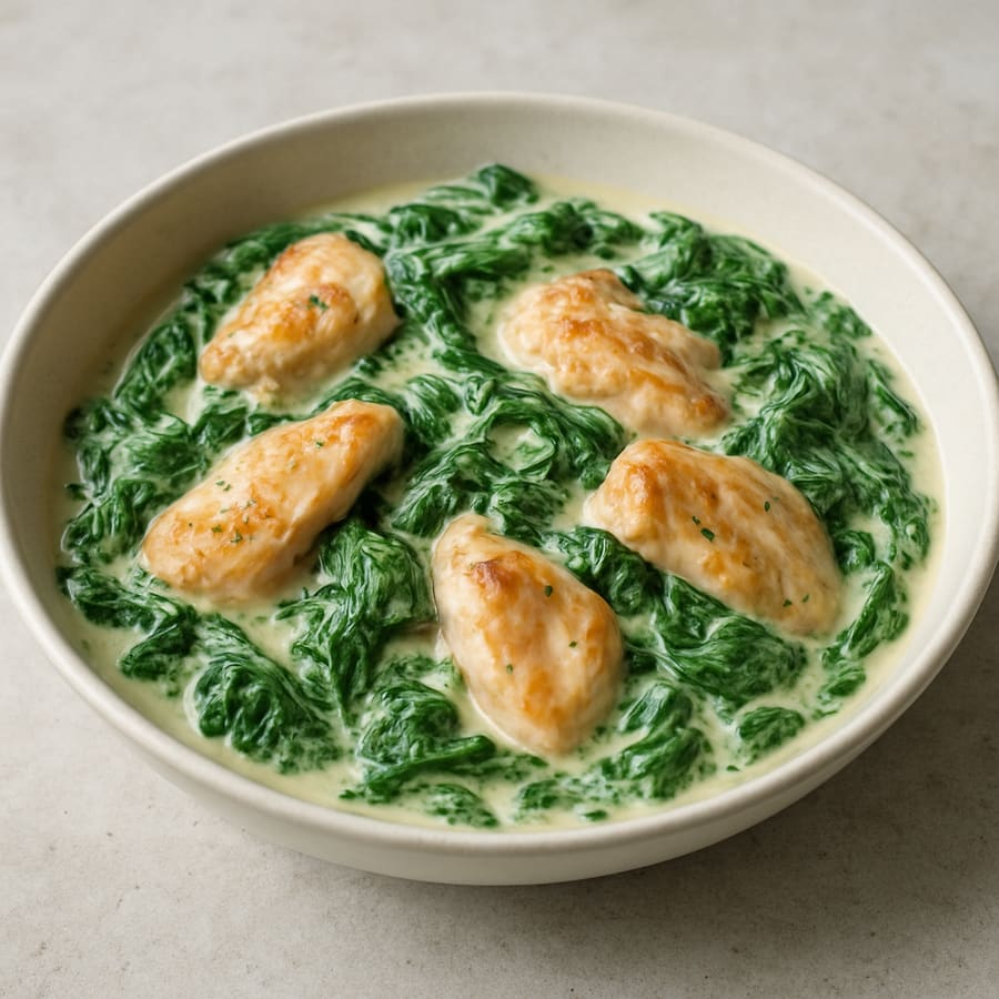 Cremiges Spinat-Hähnchen