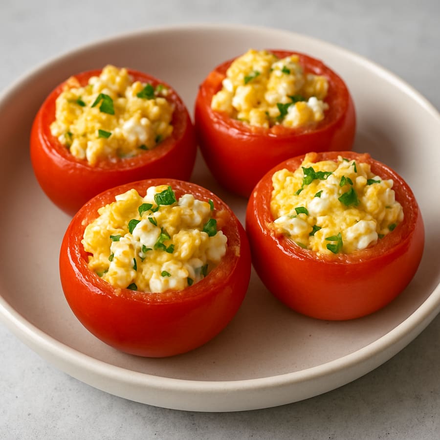 Ei-Feta-Gefüllte Tomaten
