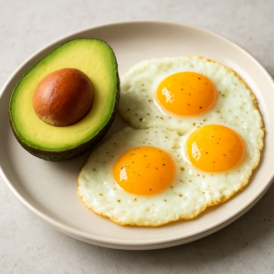 Eggs and Avocado Plate