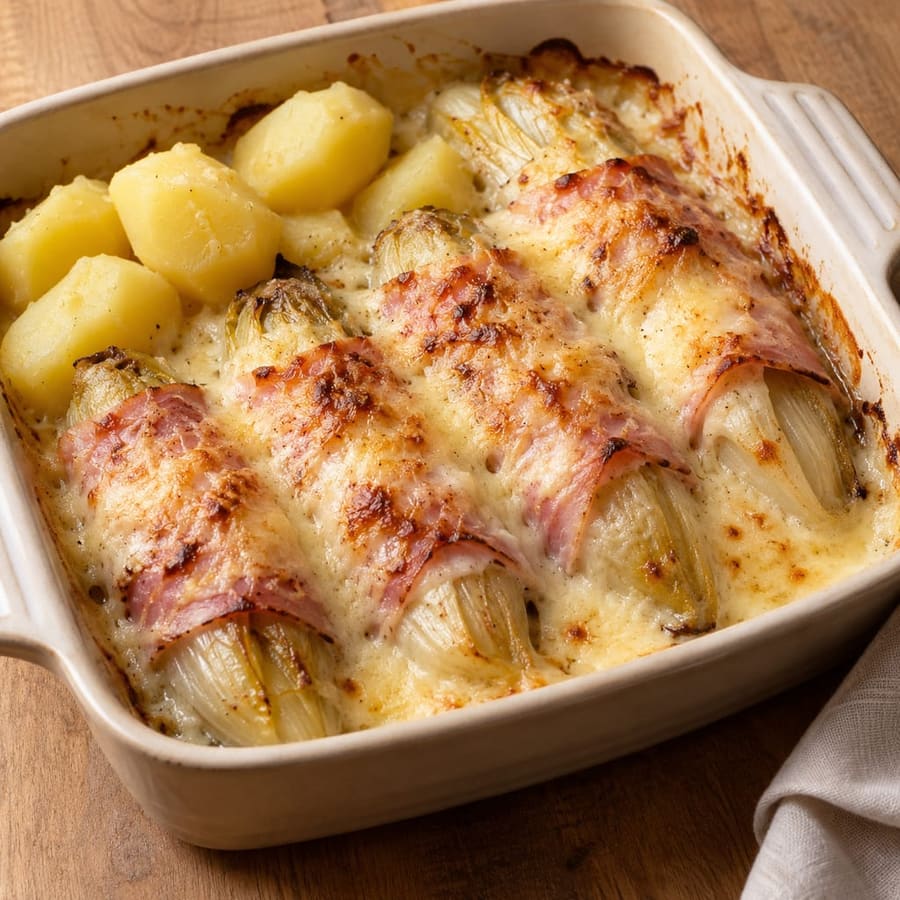 Chicorée-Schinken-Gratin