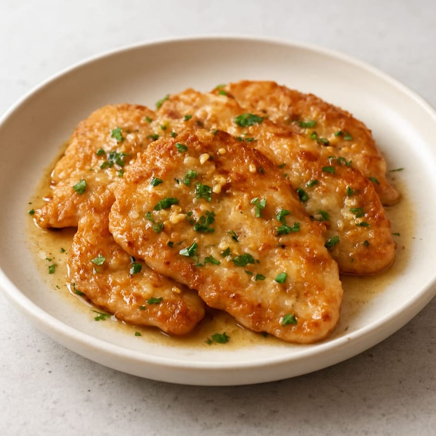 Hähnchenschnitzel mit Knoblauch