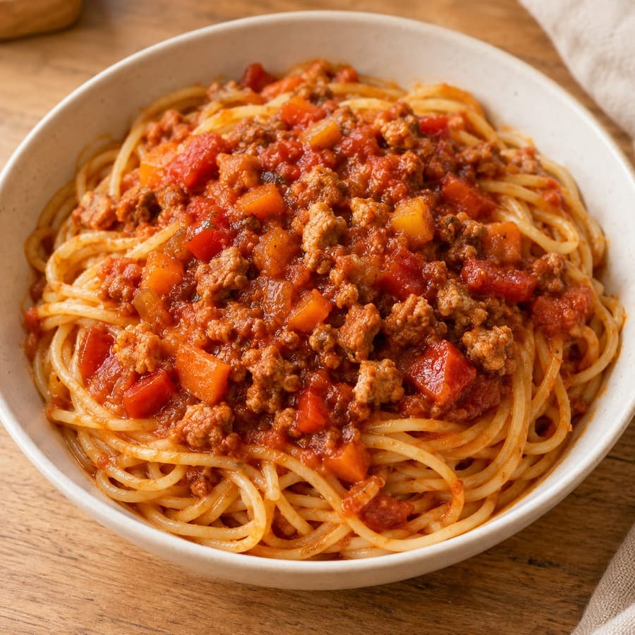 Argentinische Tallarines mit Fleisch-Tuco-Soße