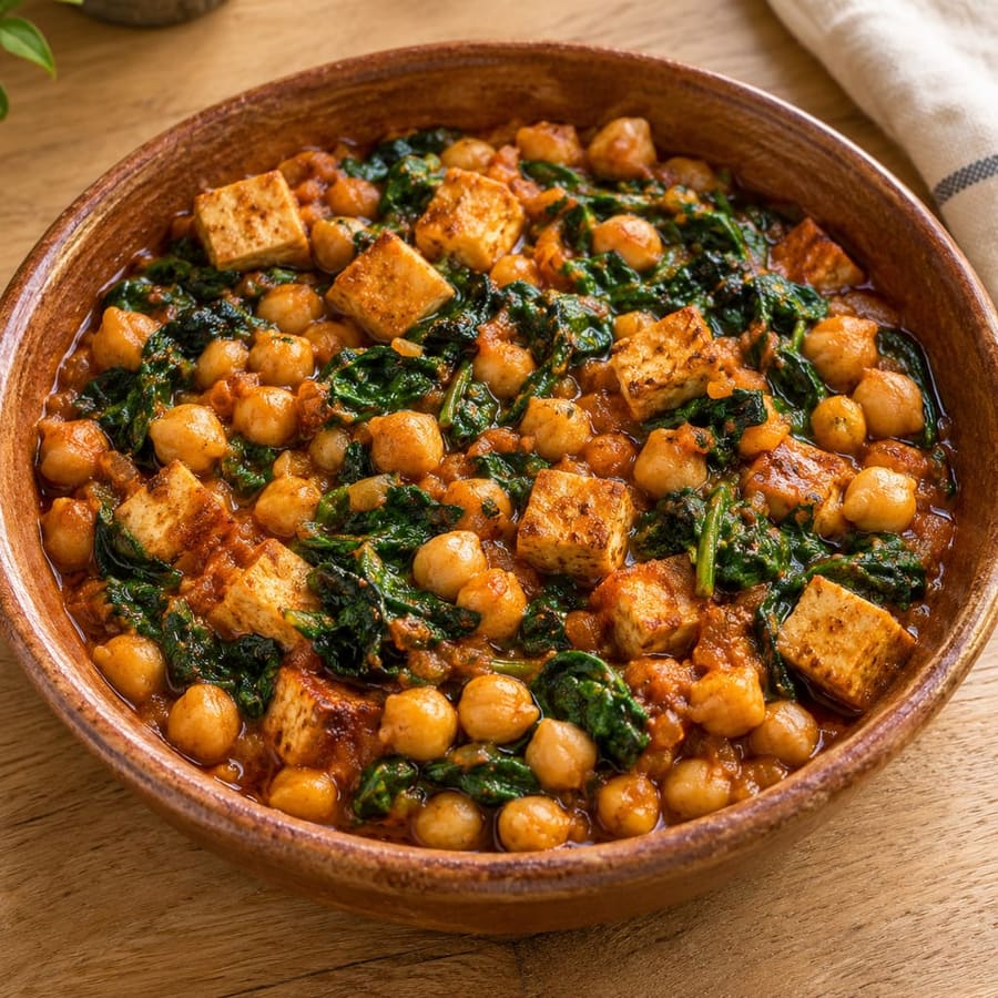 Garbanzos con espinacas