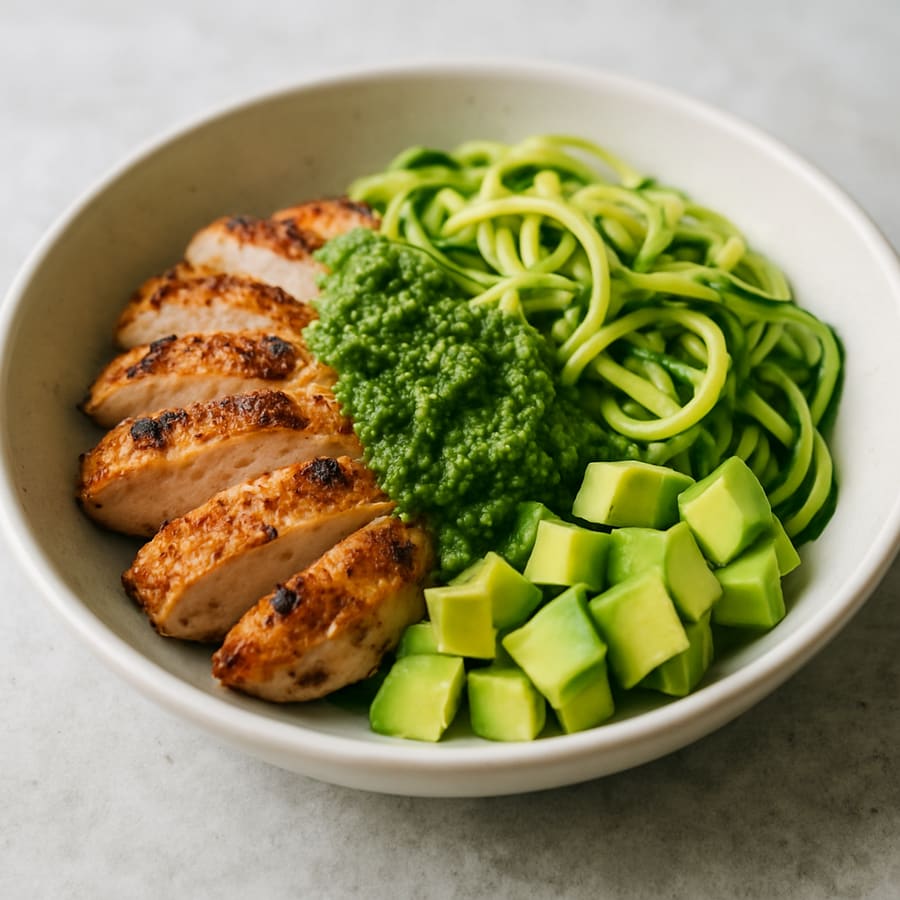 Hähnchen-Pesto-Schale