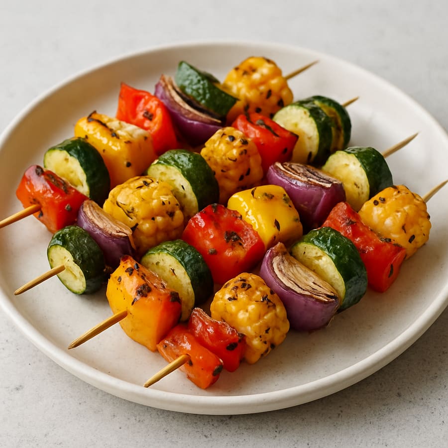 Gegrillte Gemüsespieße