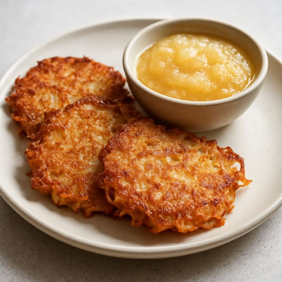 Kartoffelpuffer mit Apfelmus