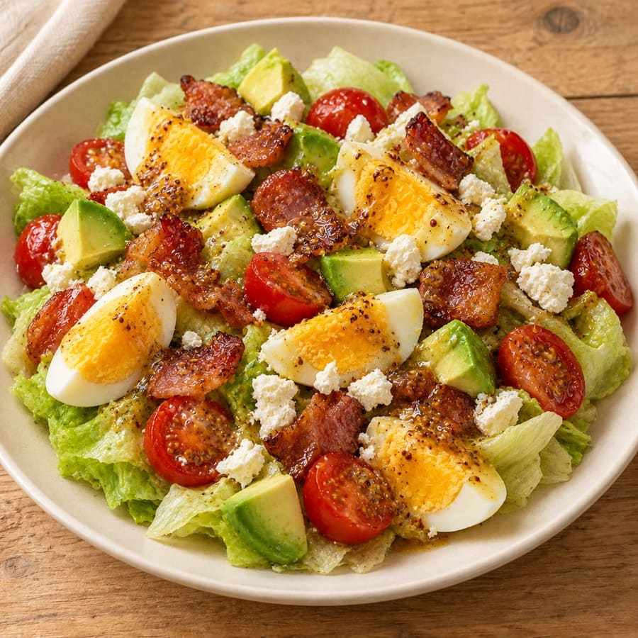 Eiersalat mit Kirschtomaten, Avocado und Feta