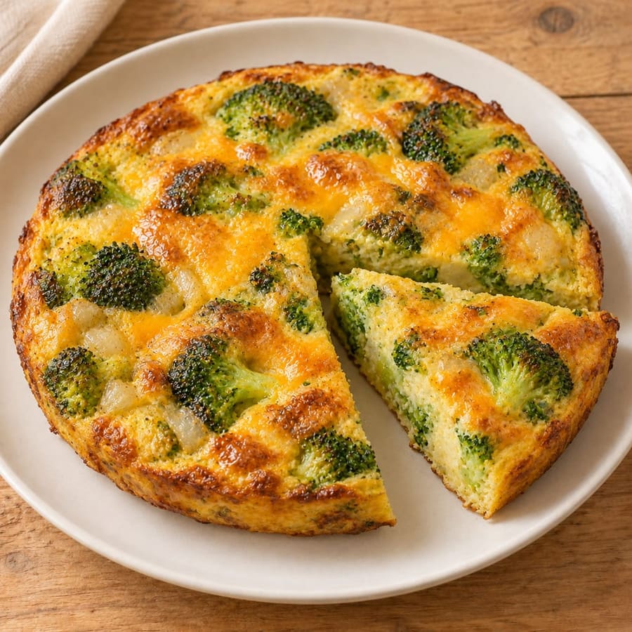 Brokkoli-Frittata mit Cheddar