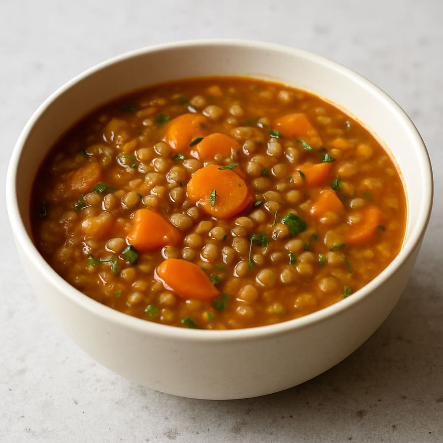 Harira de Lentejas y Zanahorias