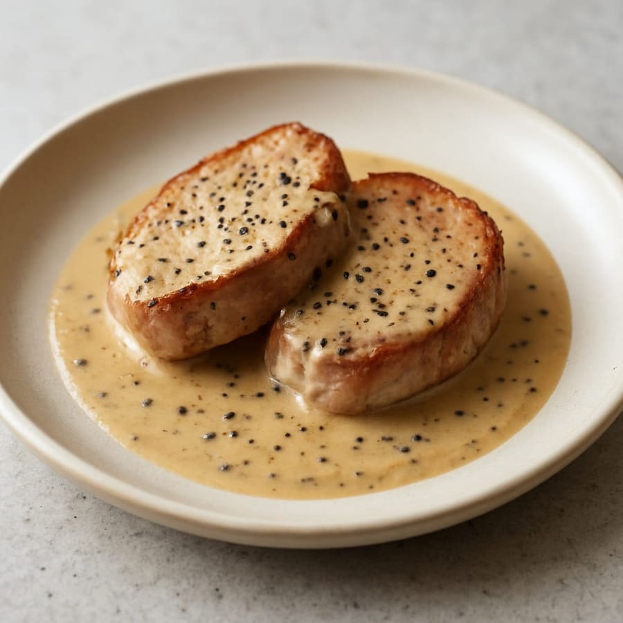 Schweinelende mit Pfeffersauce