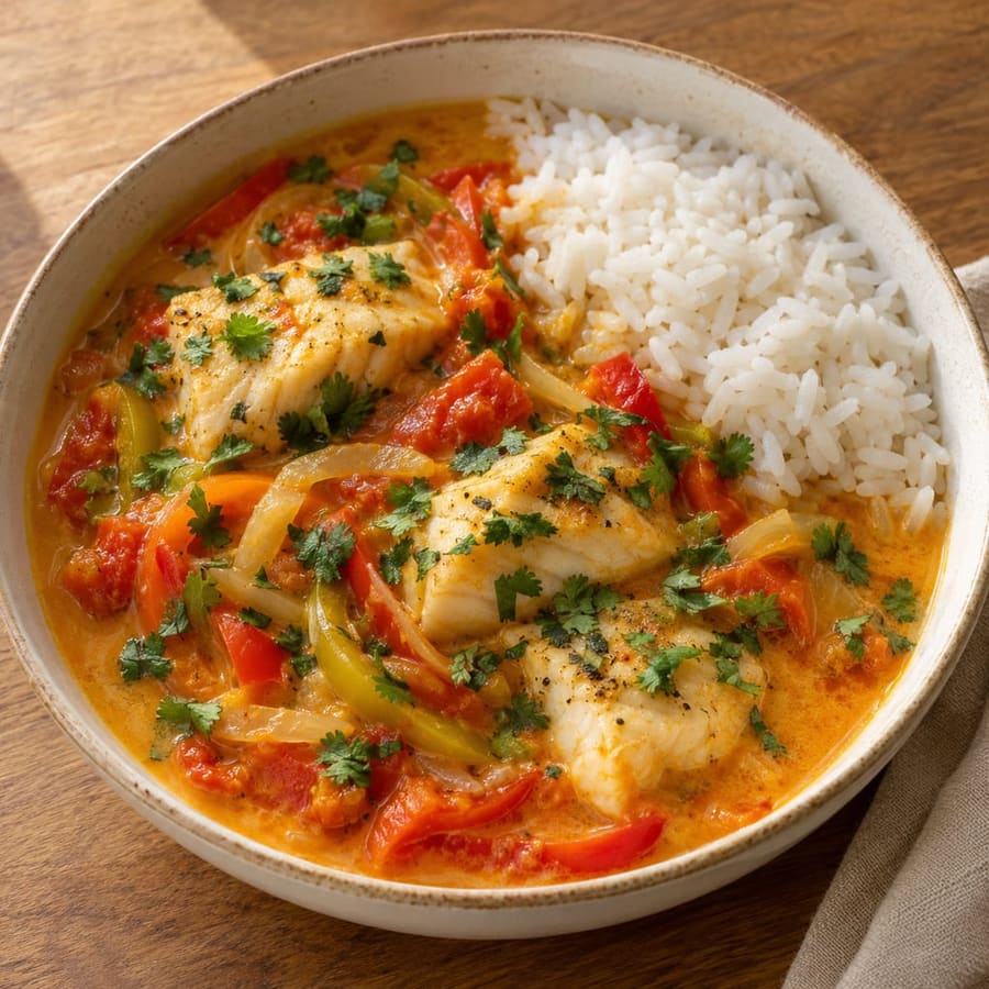 Moqueca (Fischeintopf mit Kokosmilch)