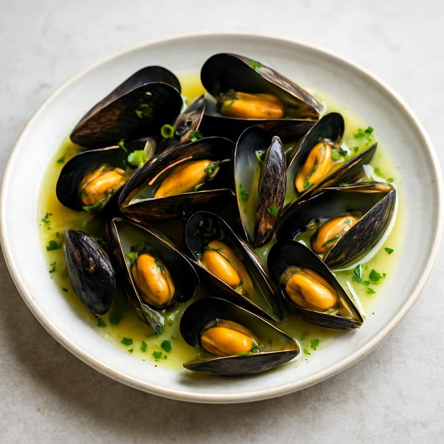 Mejillones al vino blanco