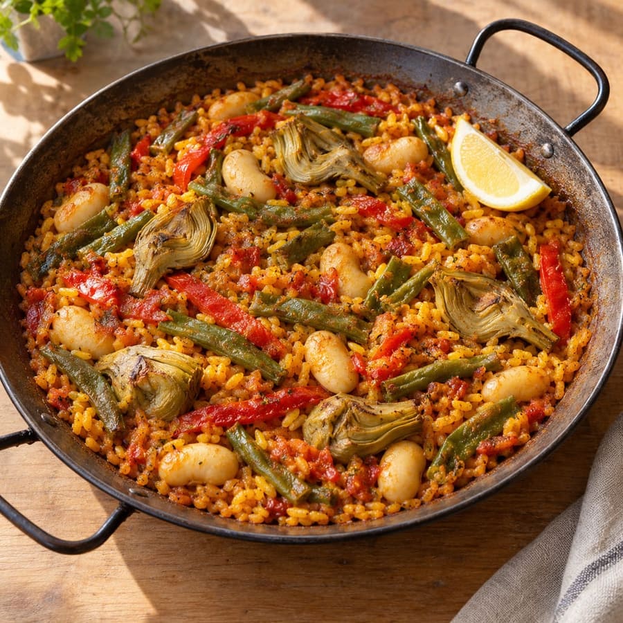 Vegetable paella