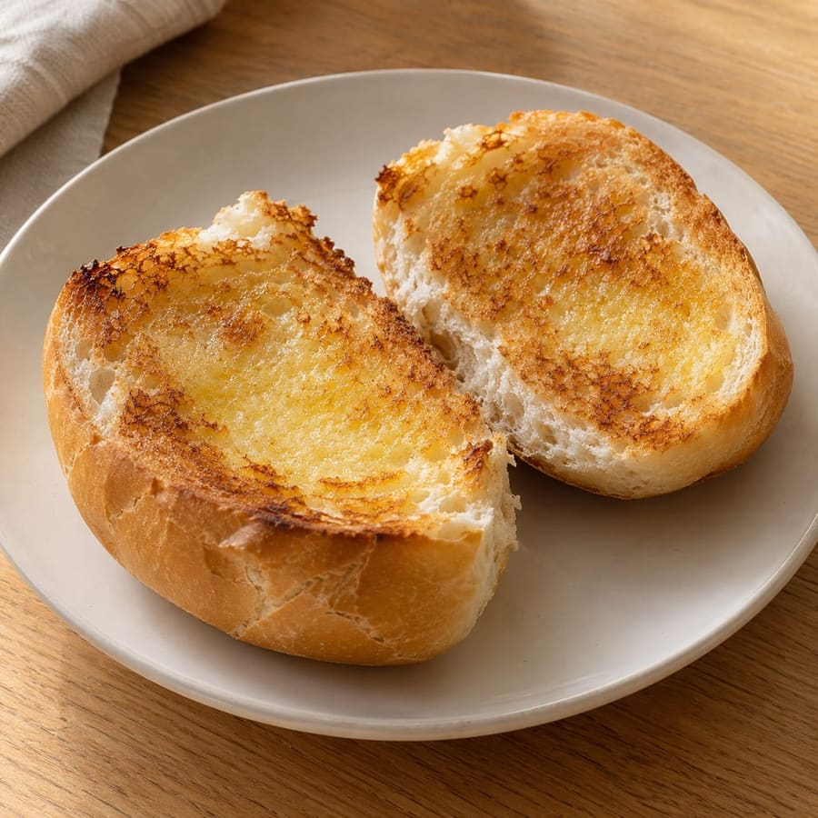 Buttered pan-toasted roll (pão na chapa)