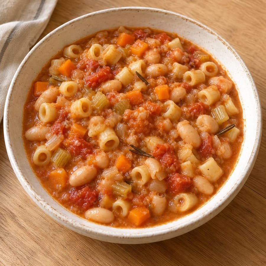 Pasta e fagioli (Nudeln mit Bohnen)