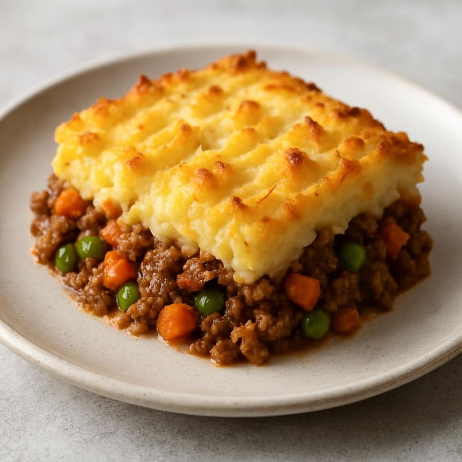 Sojaauflauf mit Kartoffelpüree