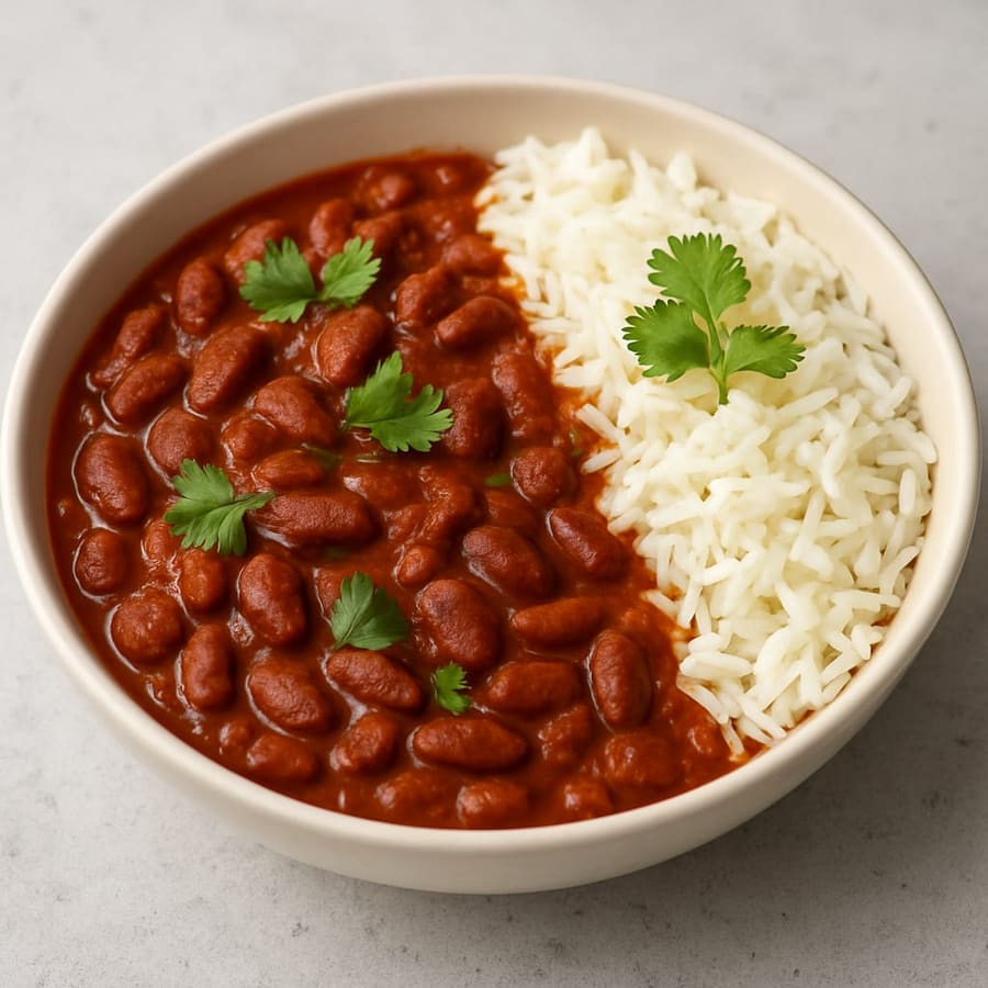 Kidney Bean Curry with Rice (Rajma)