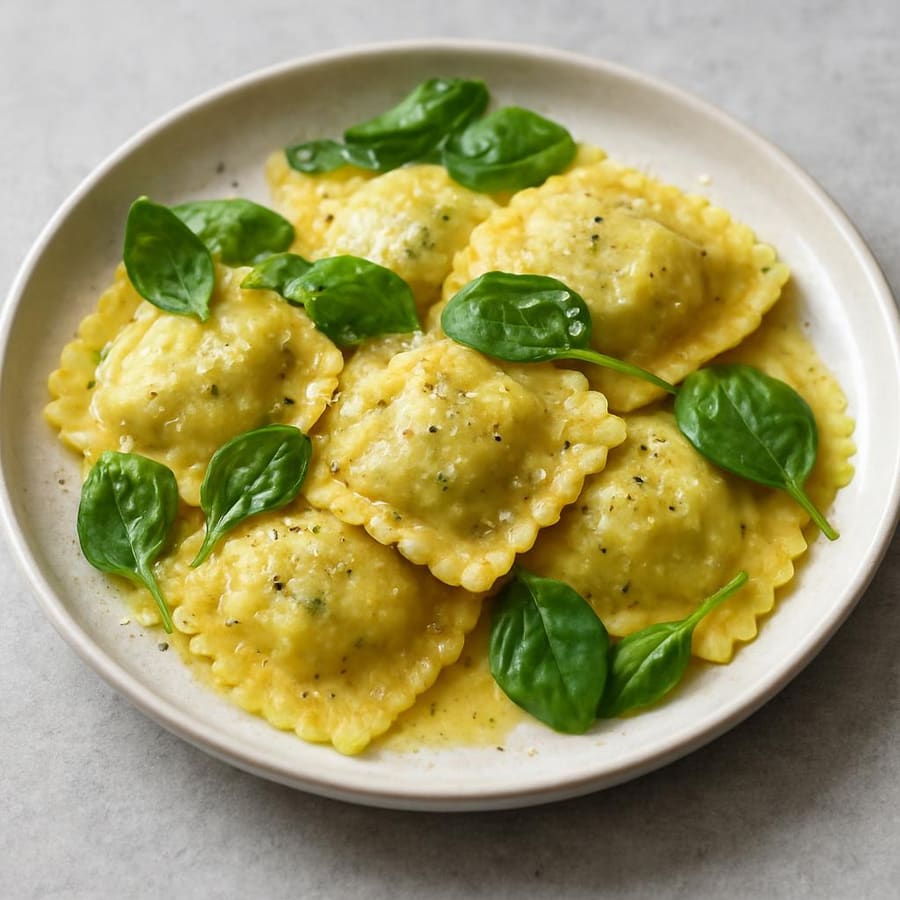 Ravioli mit Spinat und Ricotta