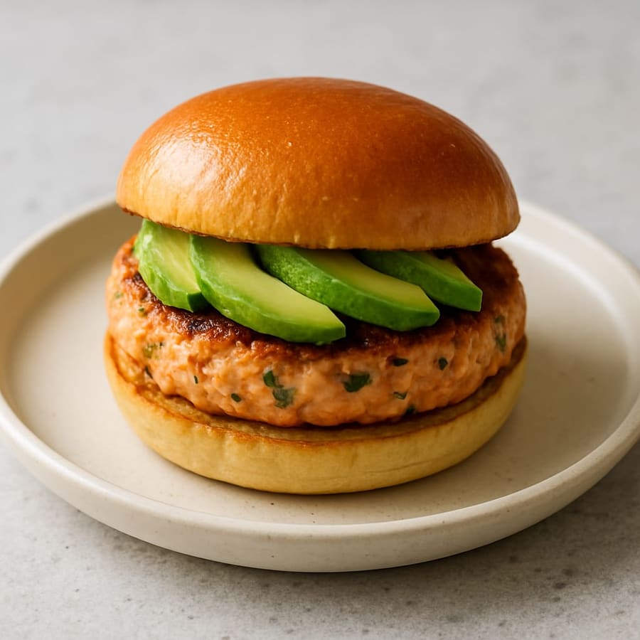 Salmon Burger with Avocado