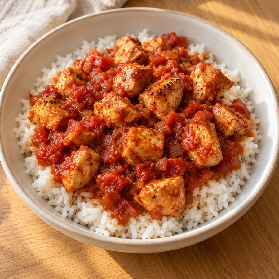 Salsa chicken rice bowls