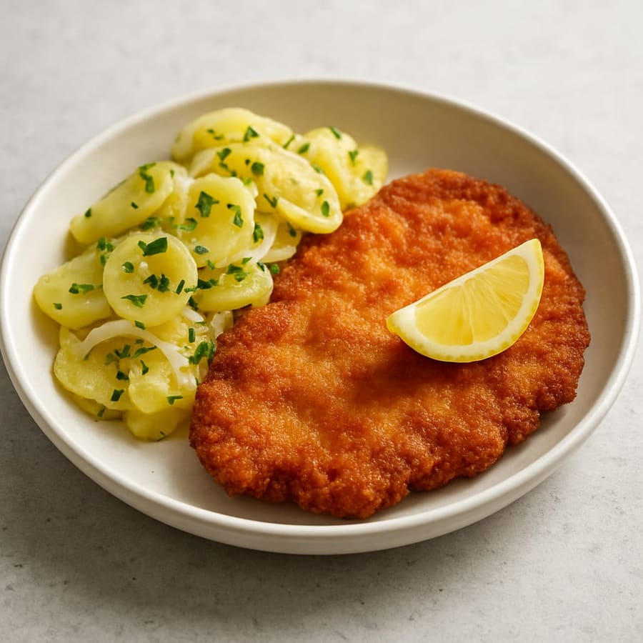 Schweineschnitzel mit schwäbischem Kartoffelsalat