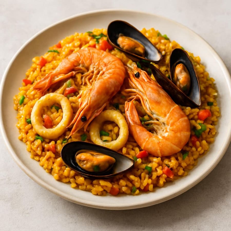 Paella de marisco