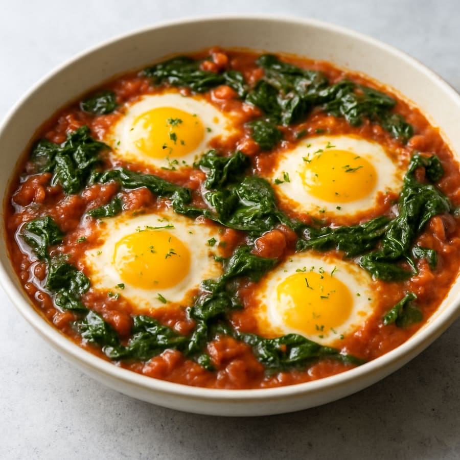 Shakshuka con Spinaci