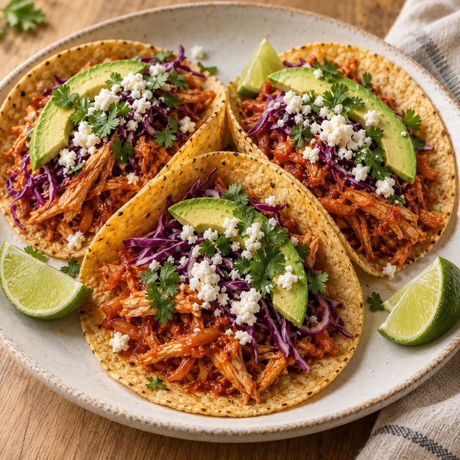 Hähnchen-Tinga-Tacos