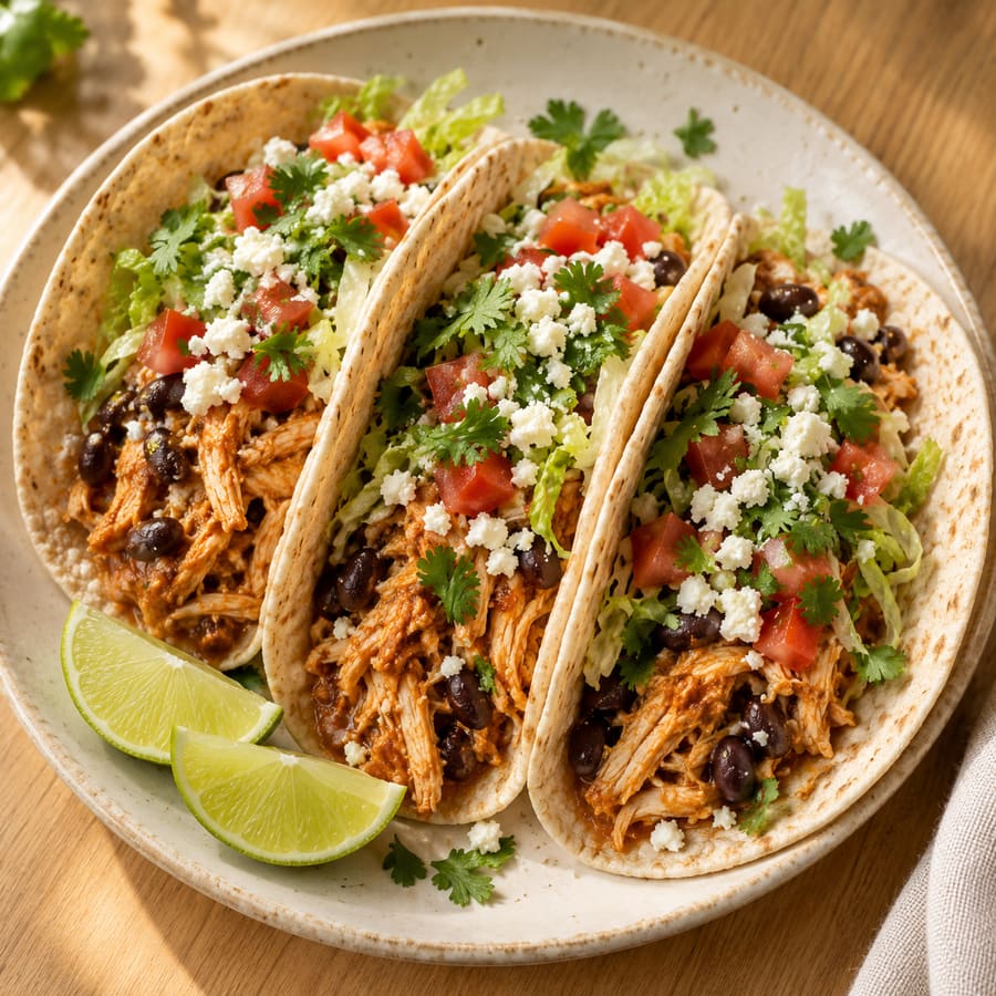 Salsa-Hähnchen-Tacos aus dem Slow Cooker