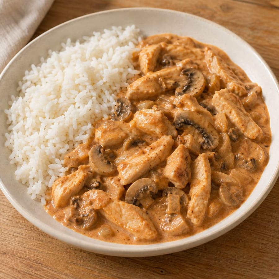 Hähnchen-Stroganoff nach brasilianischer Art