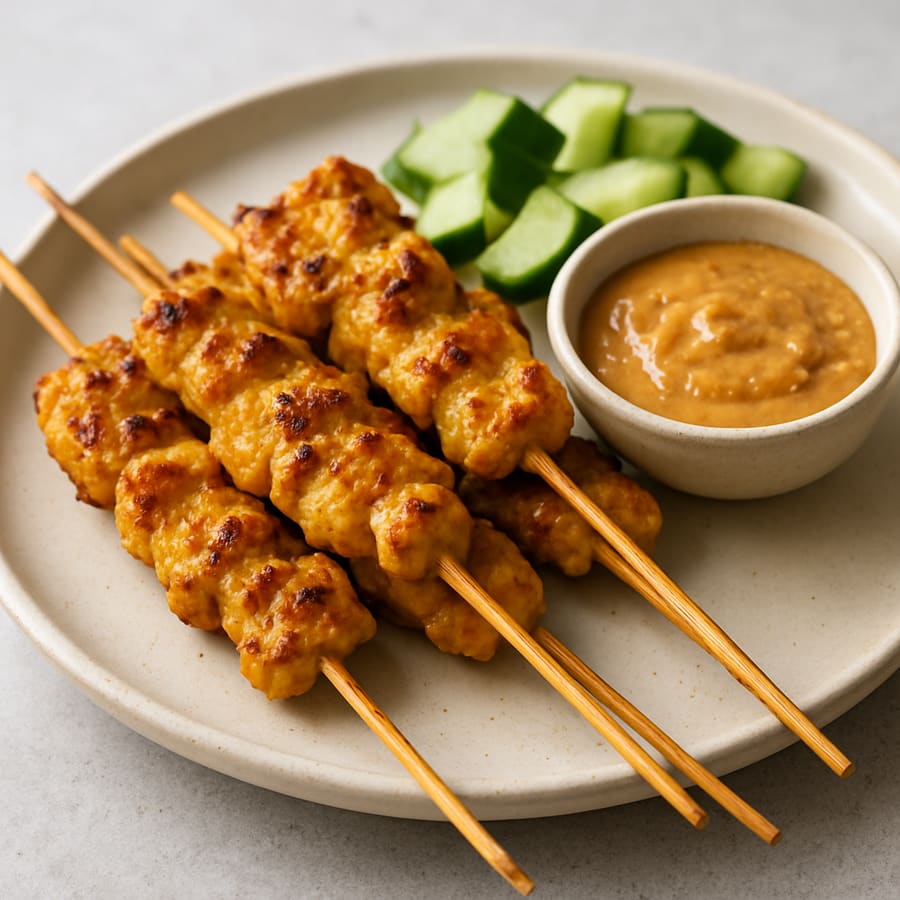 Thailändisches Hähnchensaté