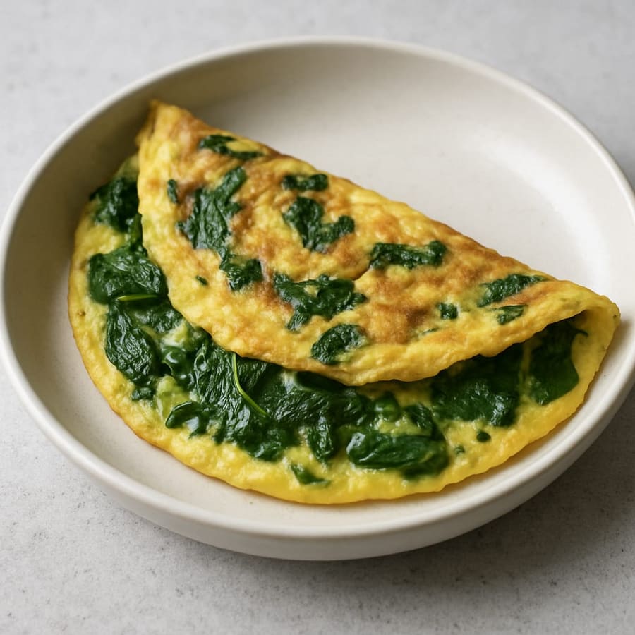 Spinach omelette