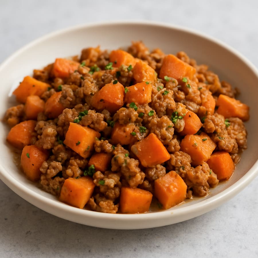 Putensüßkartoffel-Pfanne
