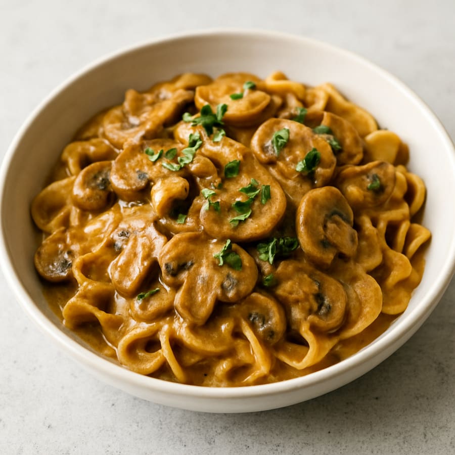 Vegan Mushroom Stroganoff