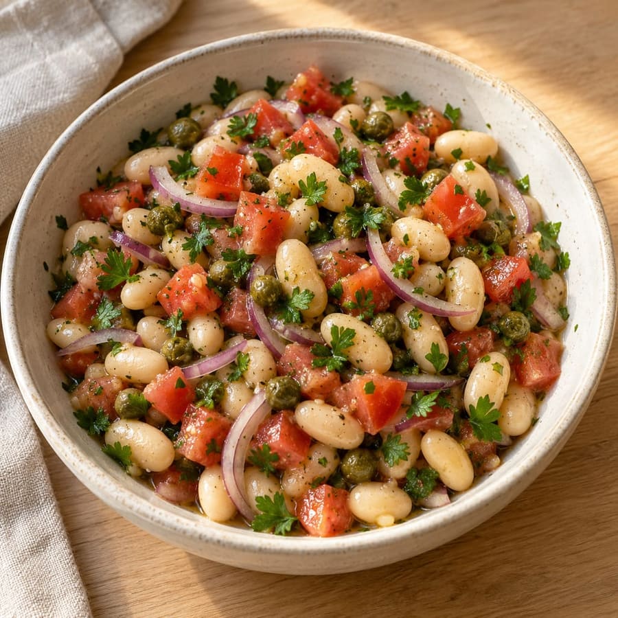 Weißer Bohnensalat