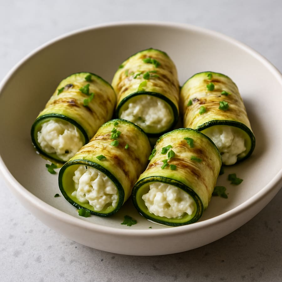 Zucchini-Ricotta-Röllchen